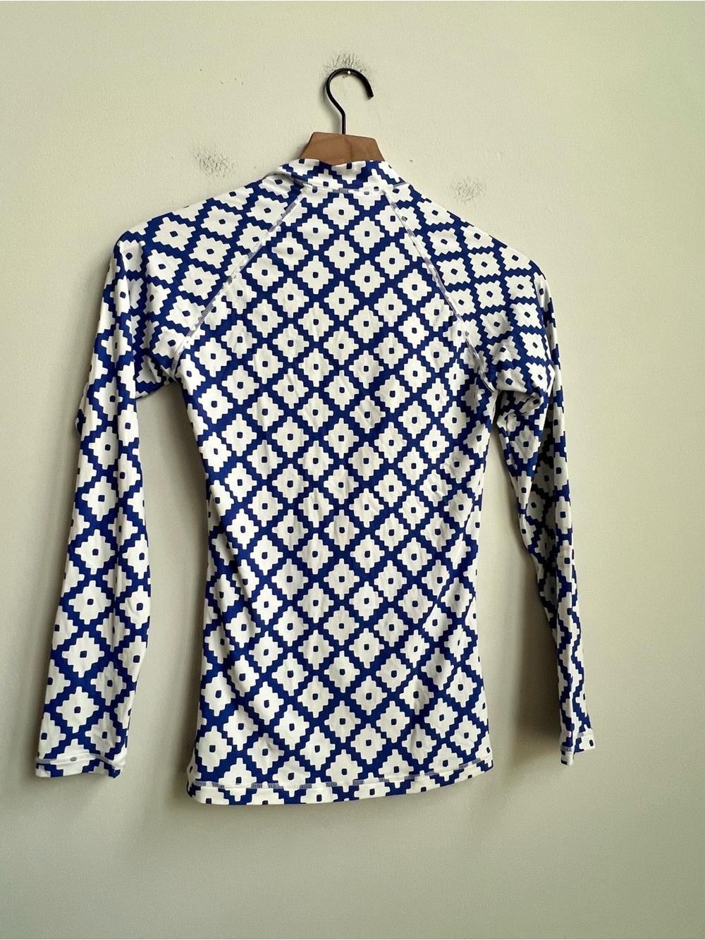 SZ Blockprints™ X J.Crew long-sleeve rash guard 1/2 Zip Small Geometric Beach - Picture 11 of 13